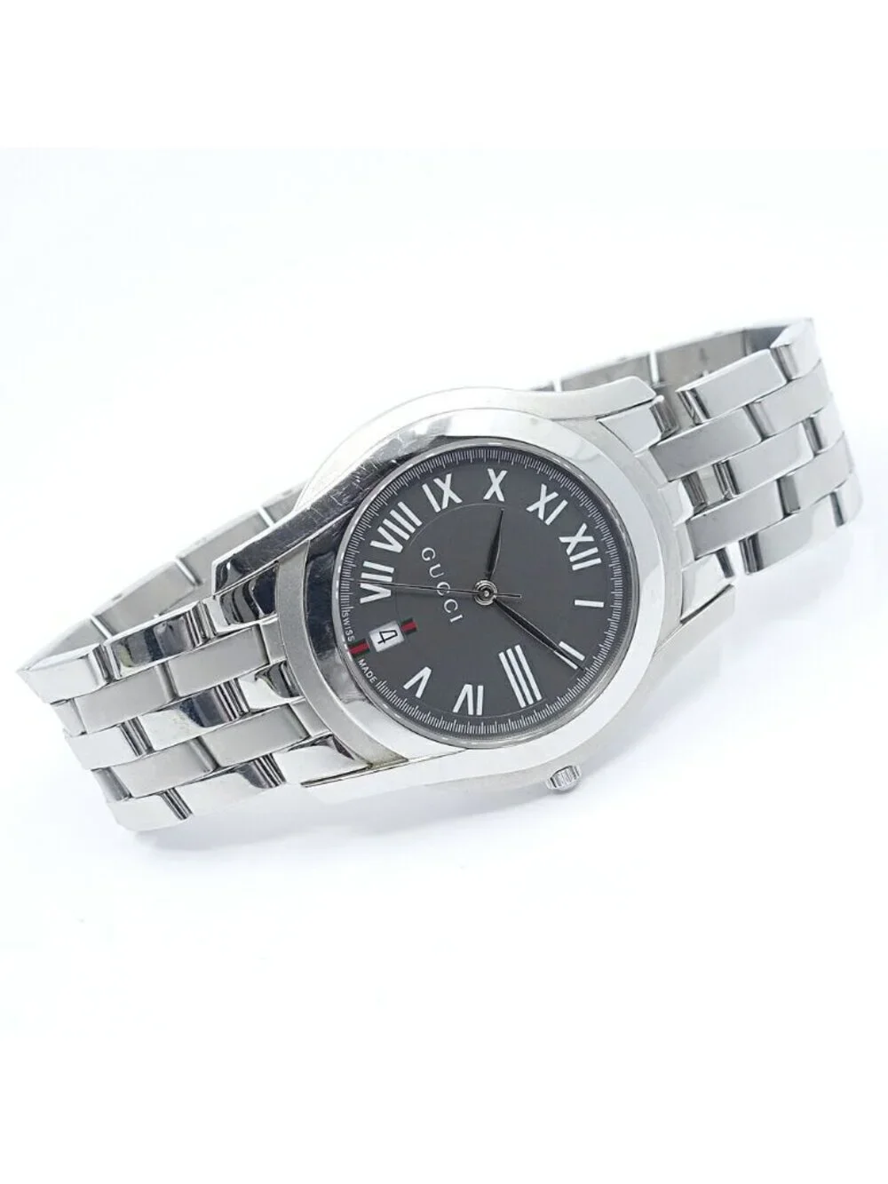Gucci Watch Sherry Line Gray Dial 35 Quartz SS Stainless Steel